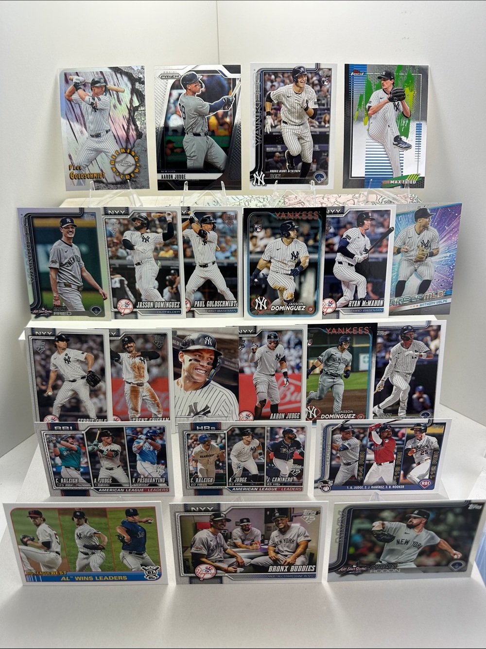 Ben Rice/Dominguez Rookies/Aaron Judge/Fried/Goldschmidt W.C. Yankees lot of 22